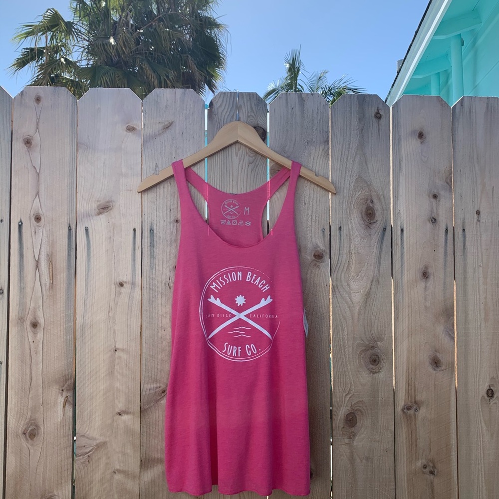 🆕 NWT Mission Beach Surf Co. Racerback Tank